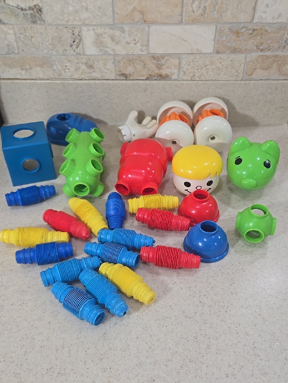 Vintage Lot Of Tomy Popoids Pieces